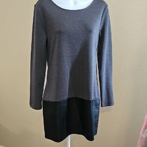 Banana Republic Gray and Black Mini Dress